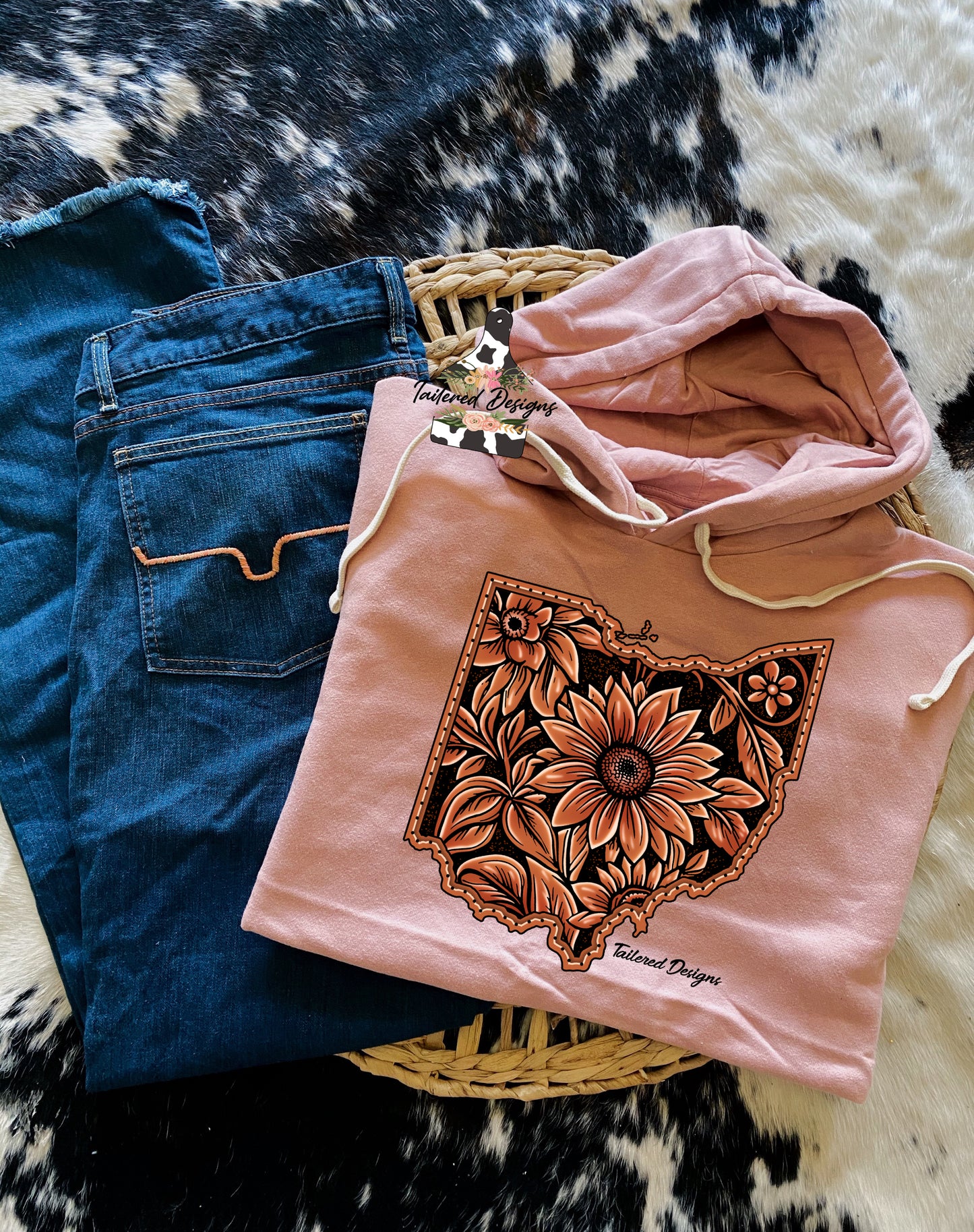 Tooled Leather Sunflower sweatshirt