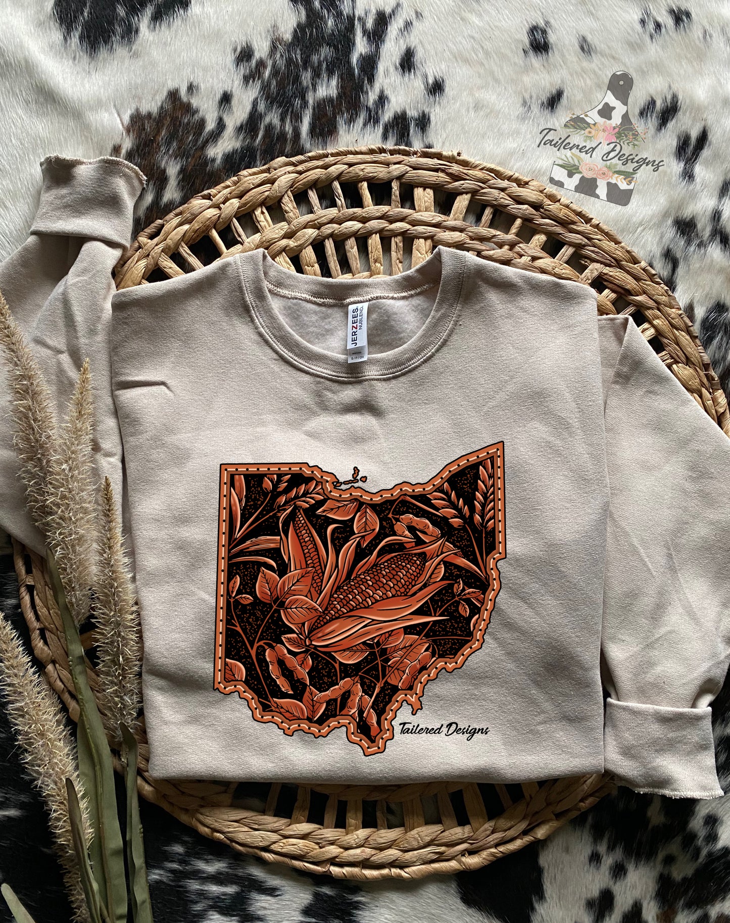 Tooled Leather Corn sweatshirt