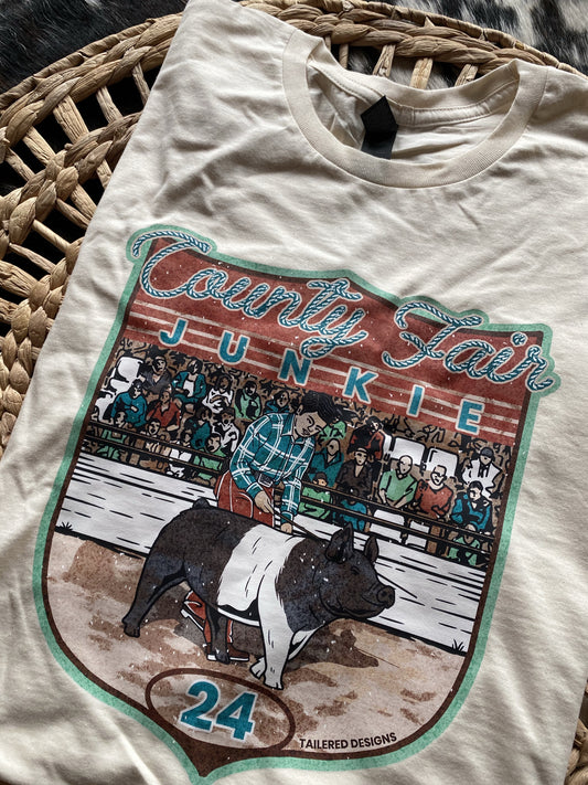 County Fair Junkie Tee: Pig