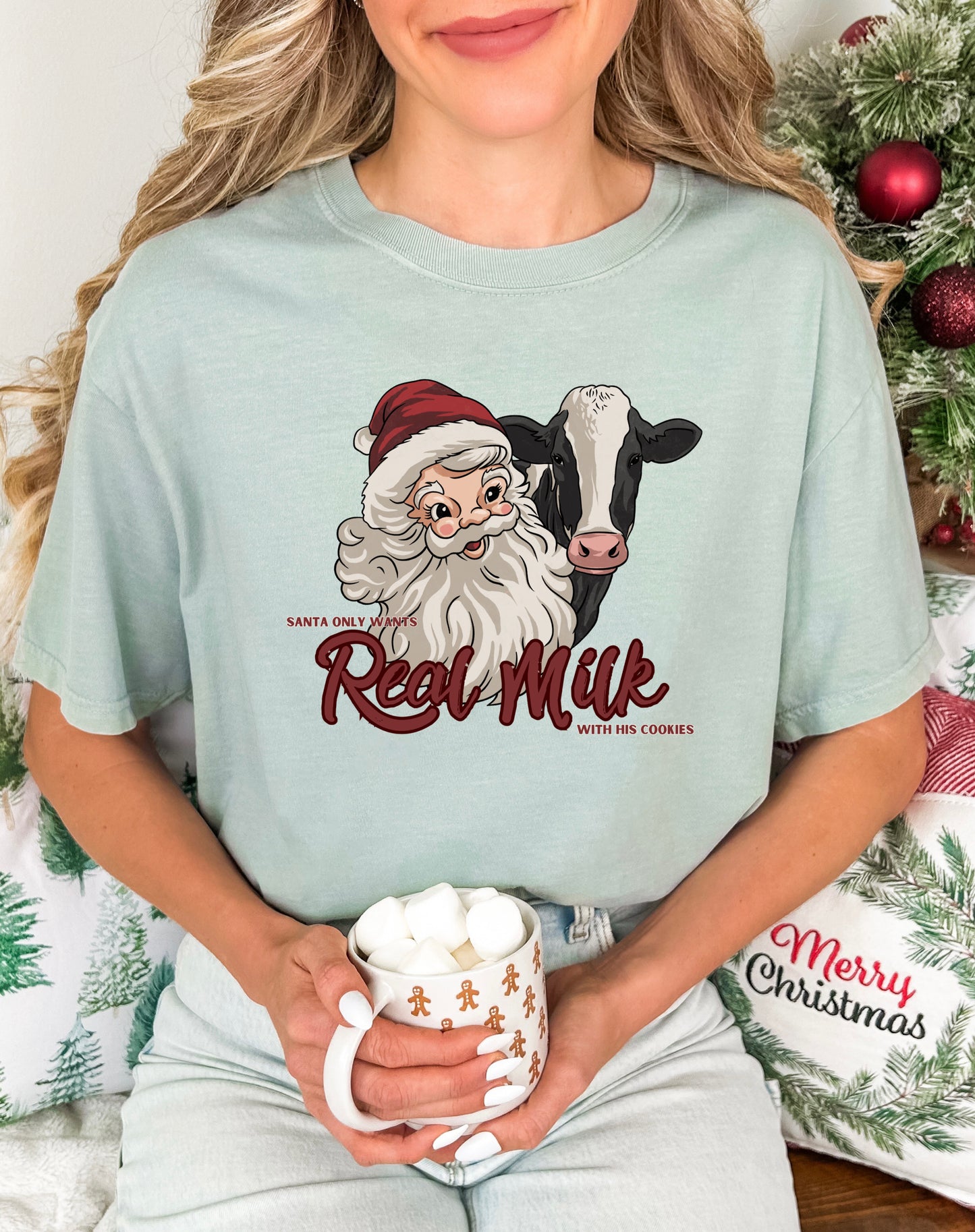 Santa only wants Real Milk Tee
