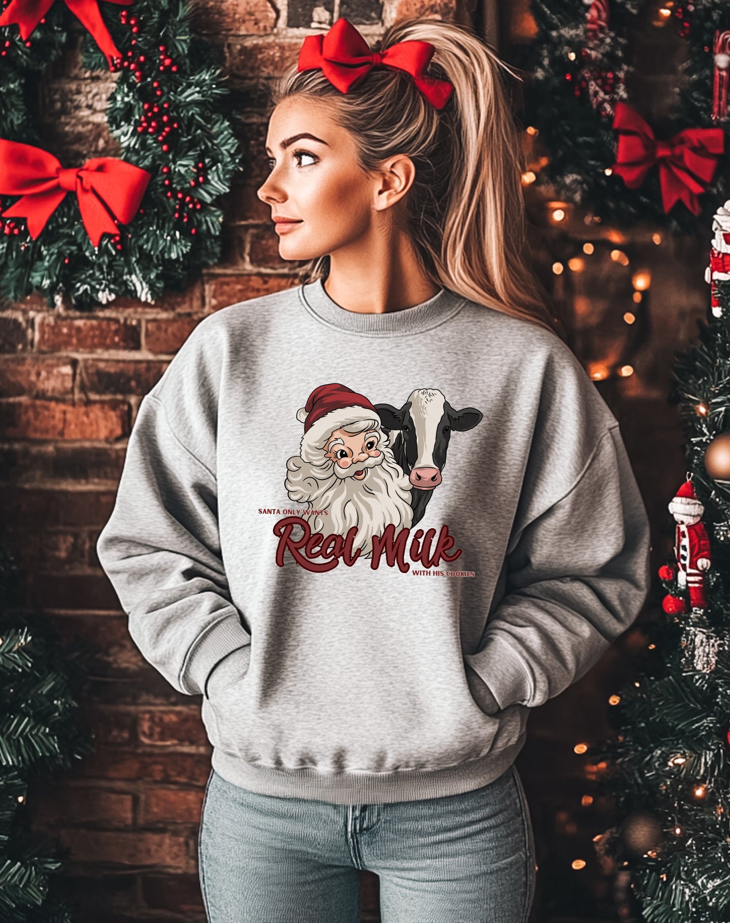 Santa only wants Real Milk Tee