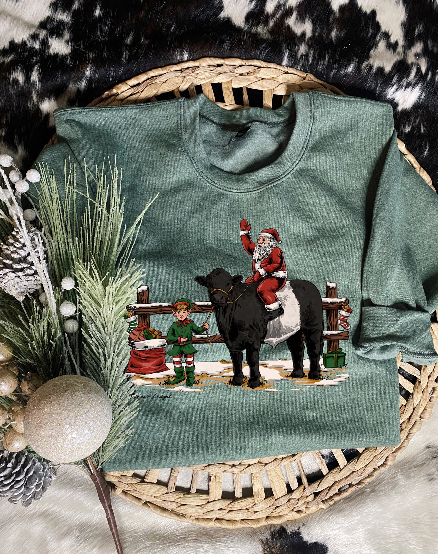 Here for the Holidays Belty Version Sweatshirt