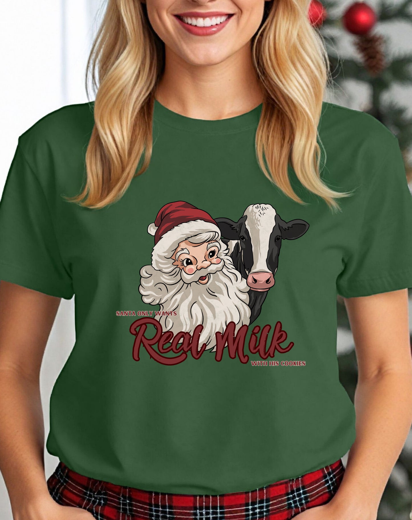 Santa only wants Real Milk Tee