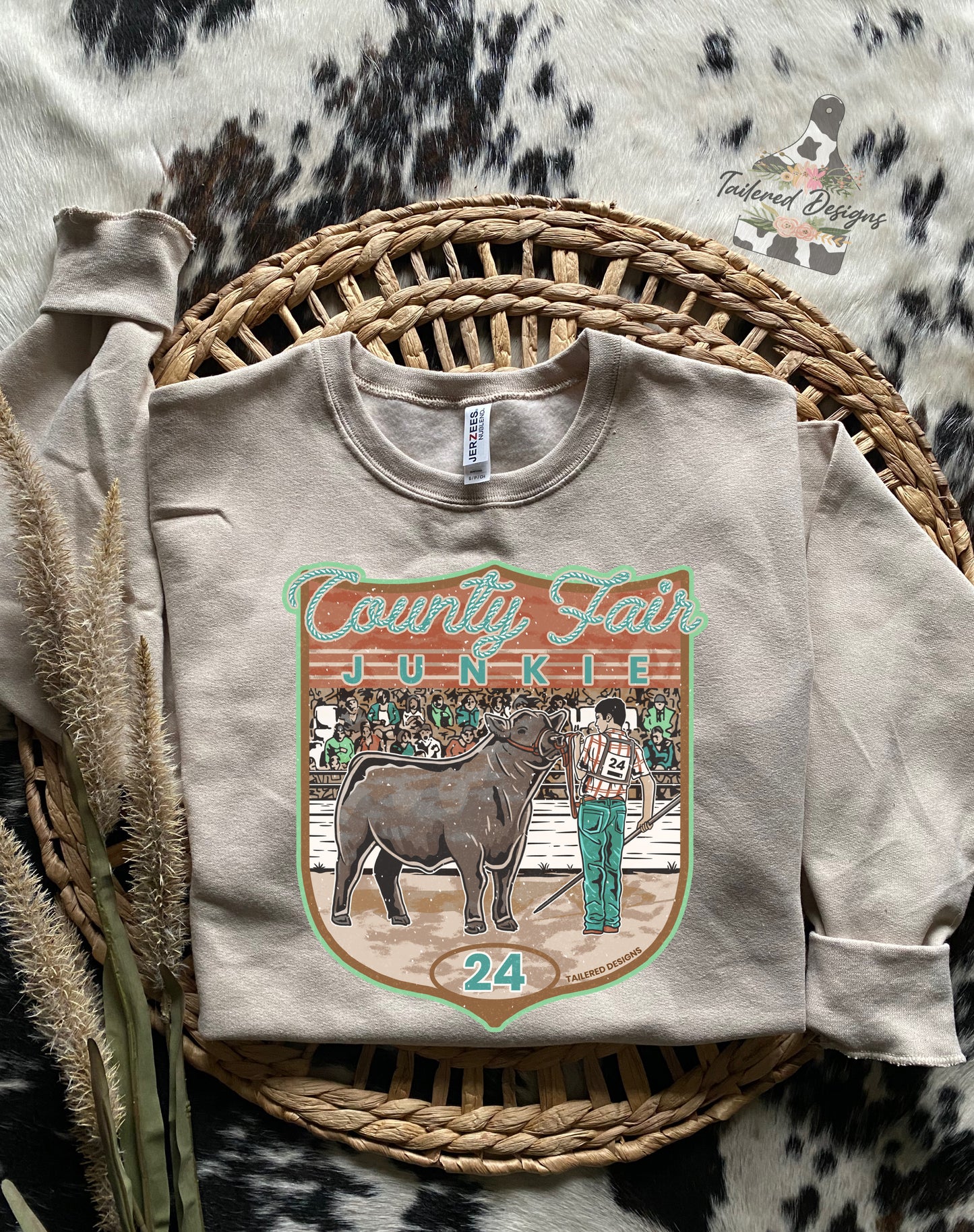 County Fair Junkie Sweatshirt: Beef with male showman