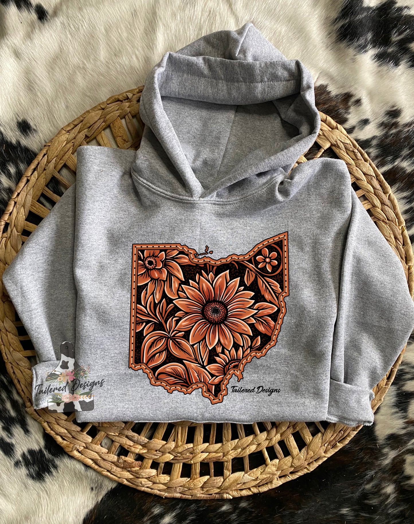 Tooled Leather Sunflower sweatshirt