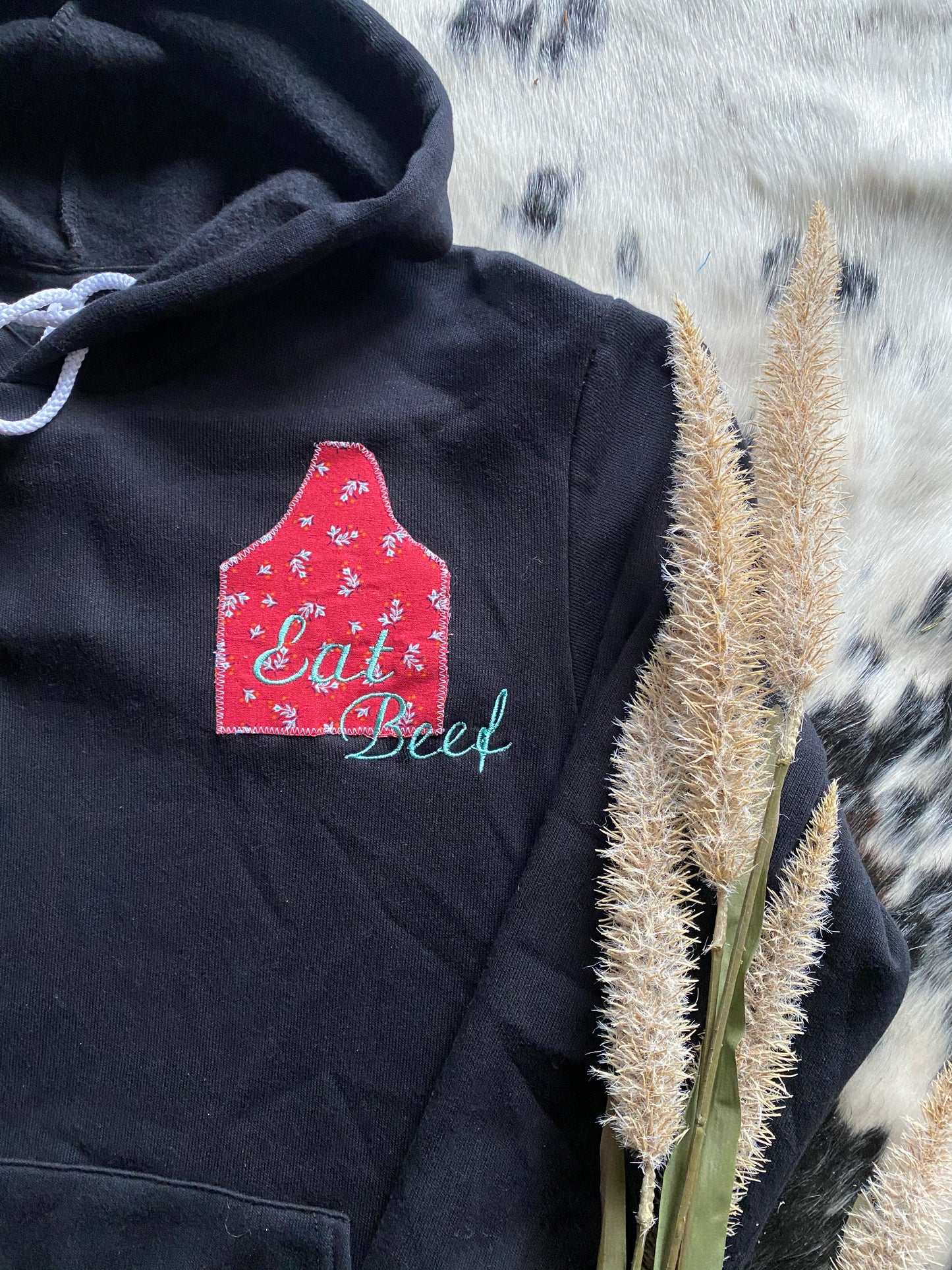 Eat Beef Embroidered Hoodie