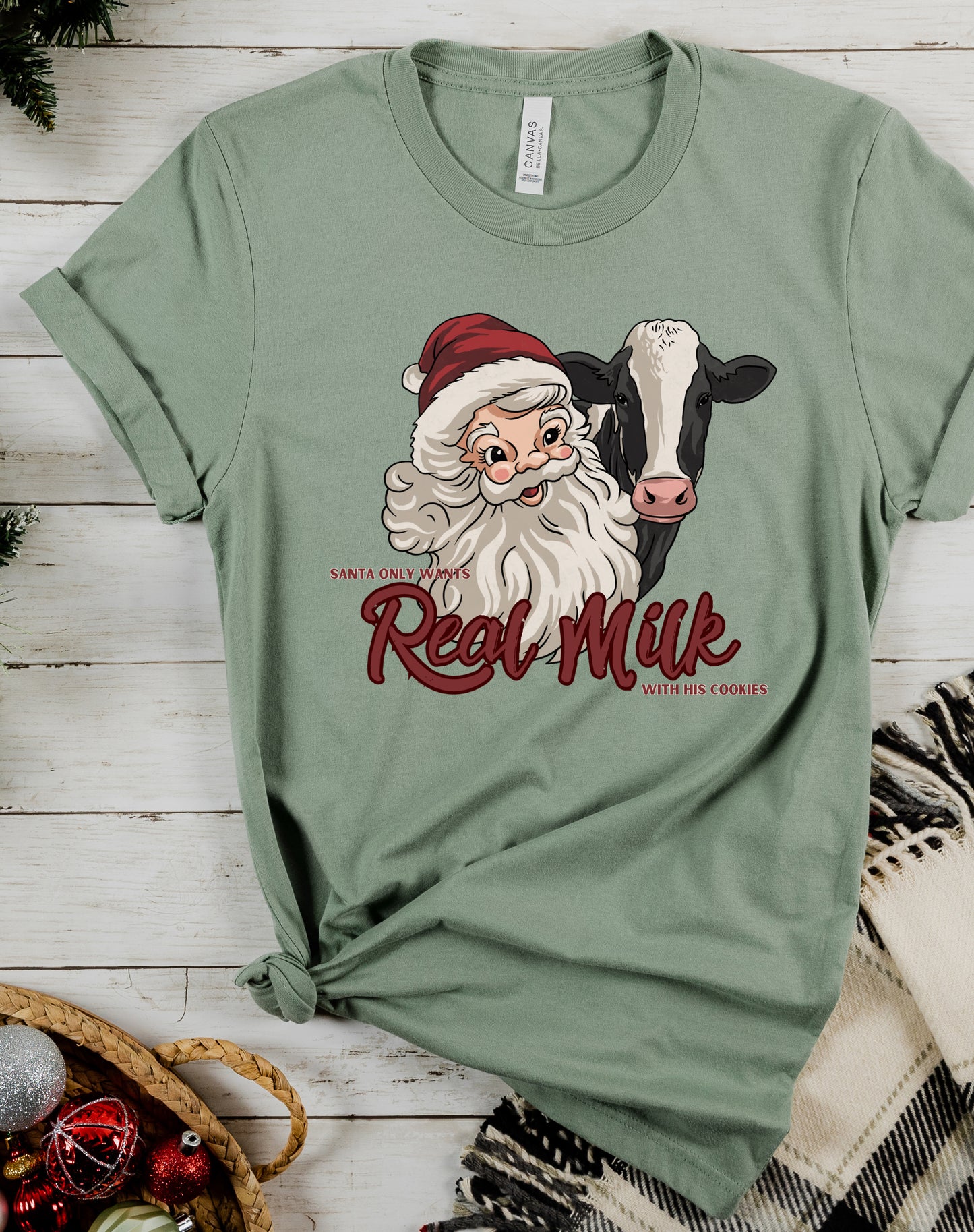 Santa only wants Real Milk Tee