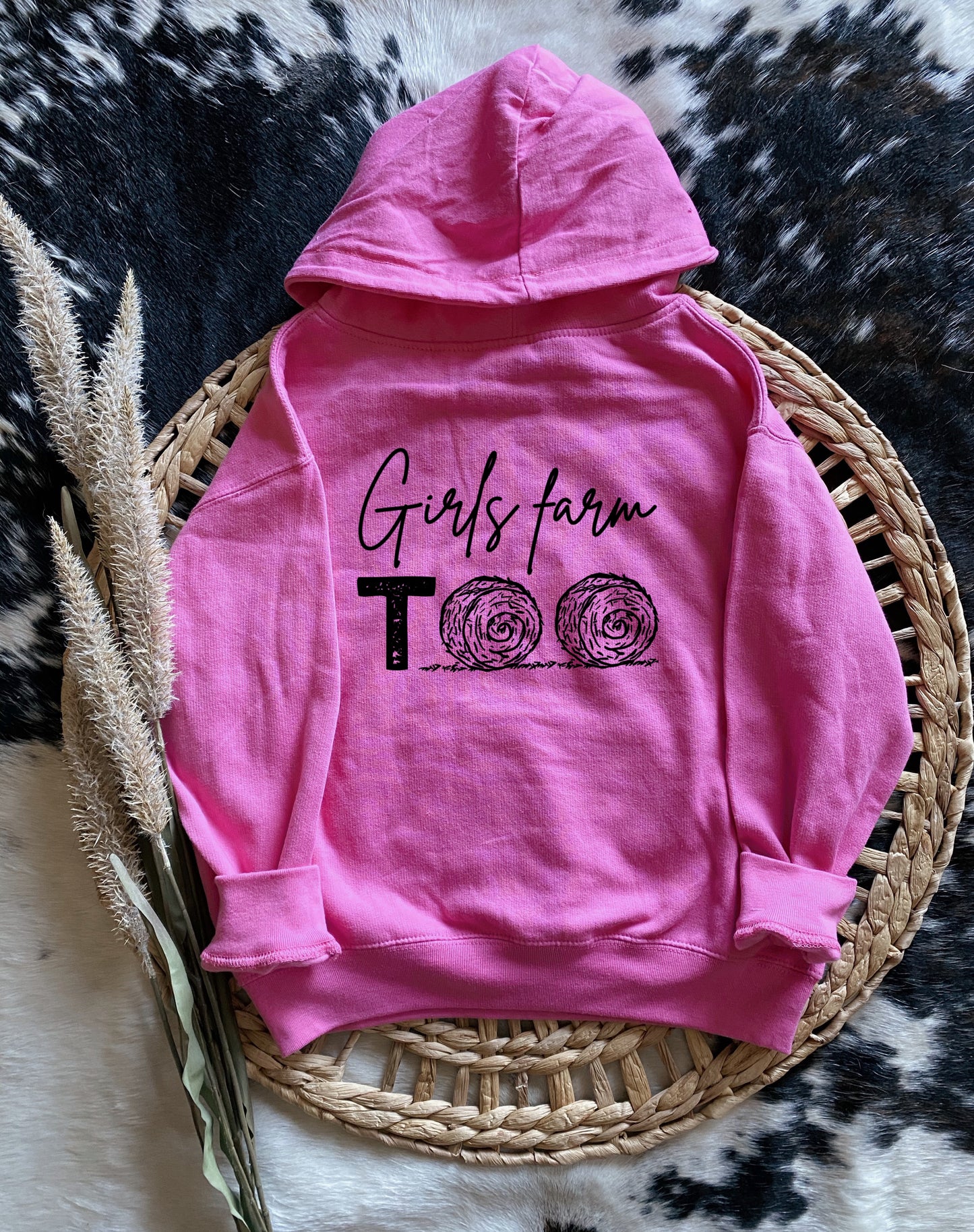 Girls Farm Too Hoodie