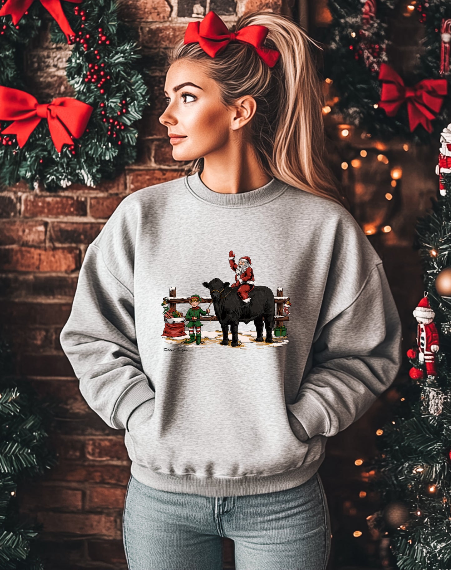 Here for the Holidays Angus Version Sweatshirt