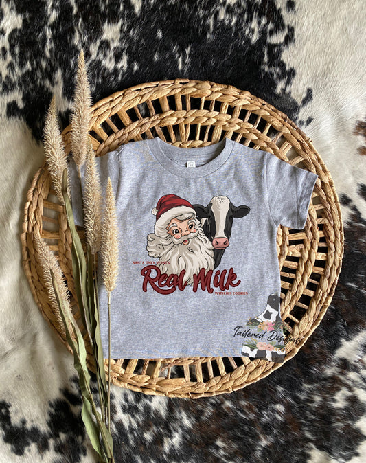 Santa only wants Real Milk (Tee and Hoodie option)