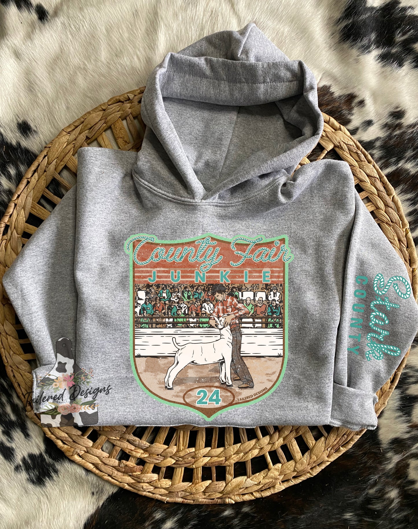 County Fair Junkie Sweatshirt: Goat with male showman