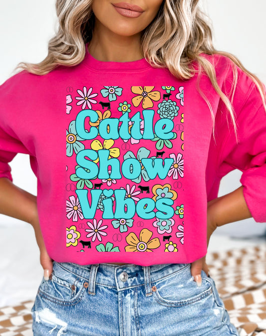 Show Vibes Crewneck: Pig, Beef, Sheep, Goat, Rabbit