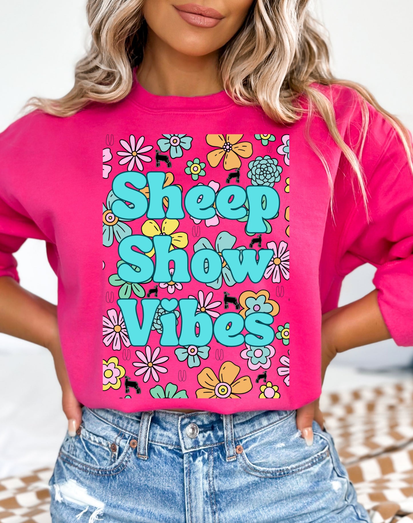 Show Vibes Crewneck: Pig, Beef, Sheep, Goat, Rabbit