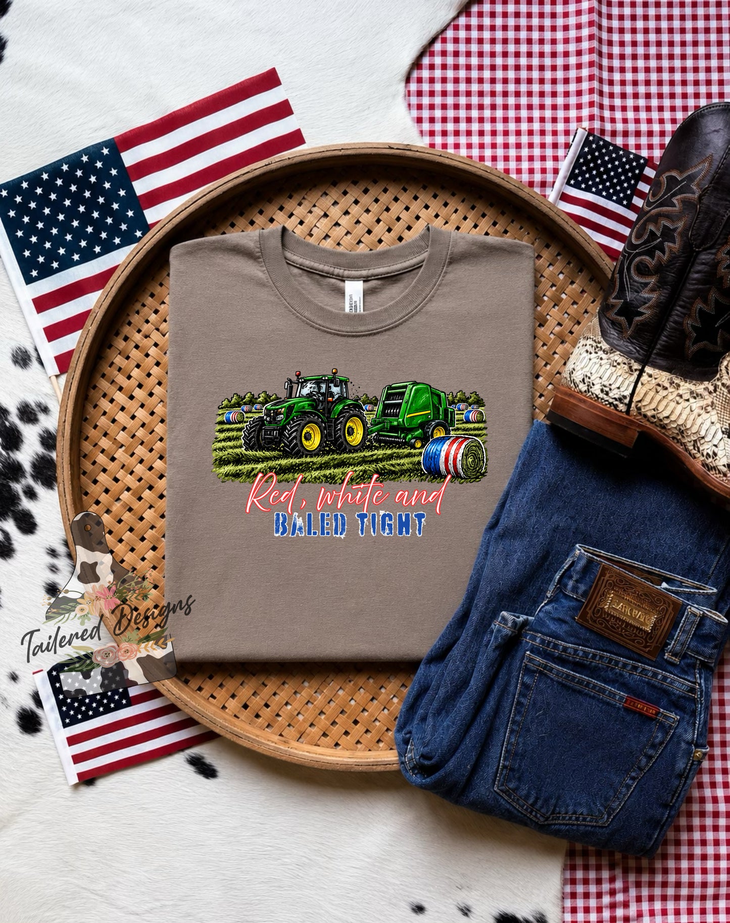 Red, White and Baled Tight