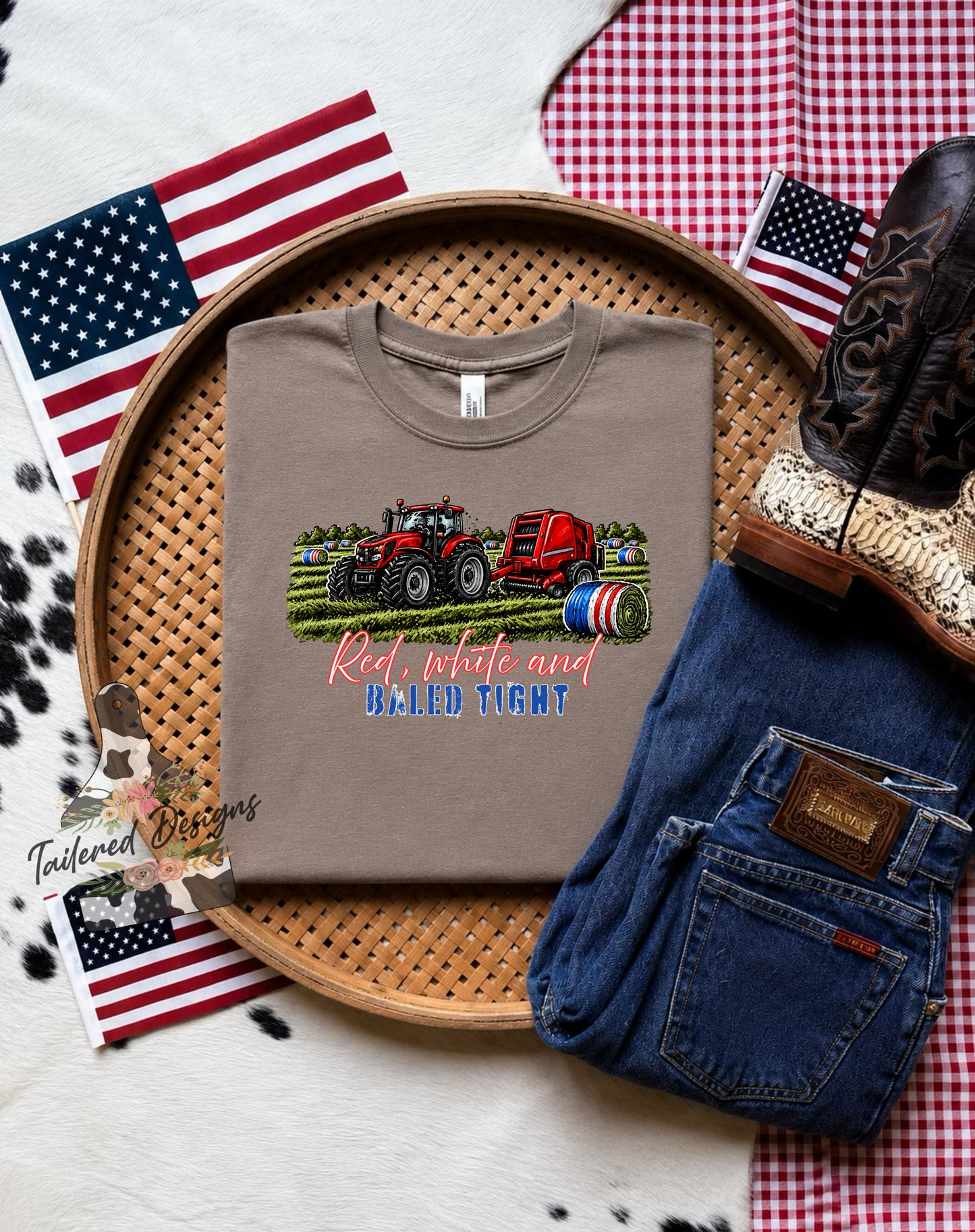 Red, White and Baled Tight