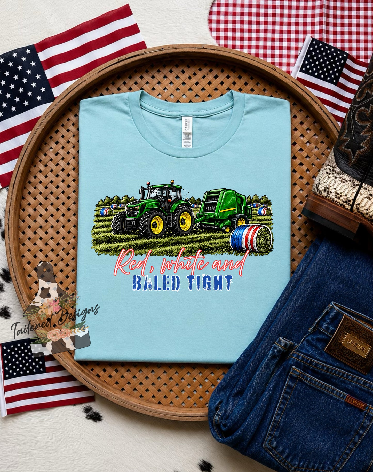 Red, White and Baled Tight